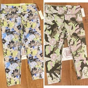 Pair 2 Calvin Klein flower floral XL leggings set